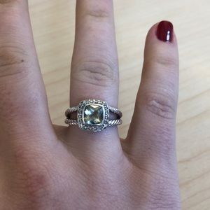 David Yurman Petite Albion Ring, Prasolite, 7